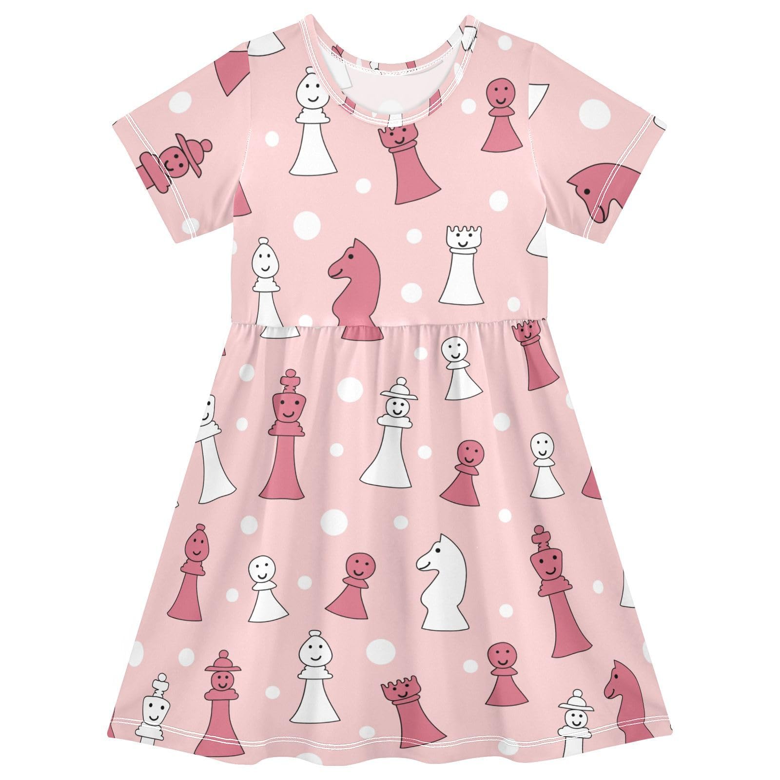 Krafig Toddler Dress Girl Clothes Short Sleeve Sundress Girls Casual Dresses