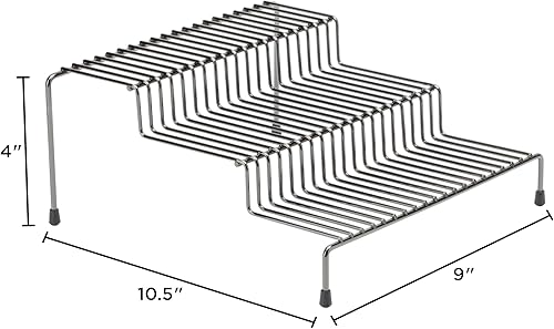 Miniatura 10 de Kitchen Details Estante para especias de 3 niveles  Estante organizador  Encimera  Despensa  Armario de cocina  Gris