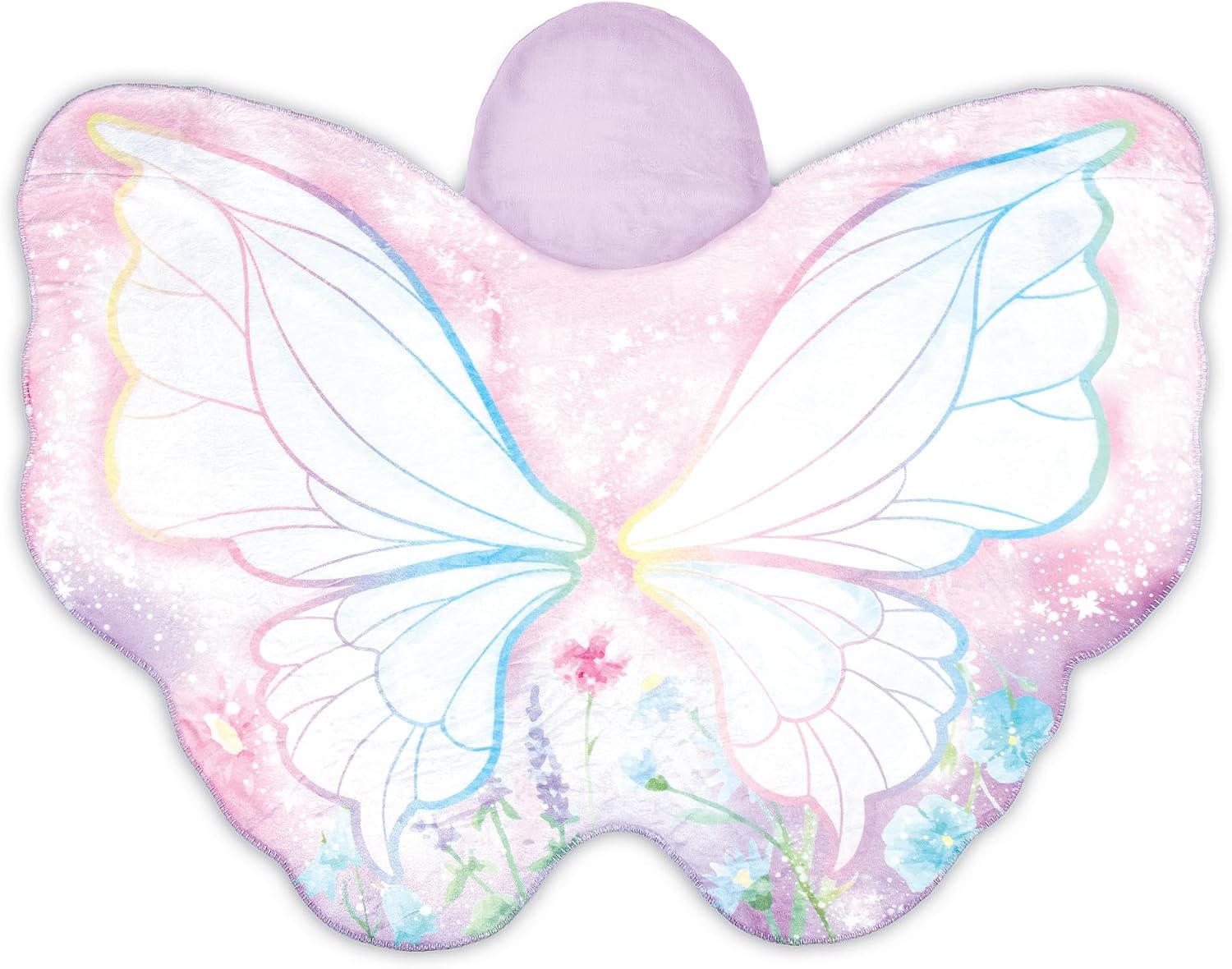 Make It Real 3C4G: Fairy Garden Wings Blanket - Hood & Hand Mitts for Enhanced Fun, Soft Blanket, Tweens, Girls & Kids Ages 8+, Three Cheers for Girls