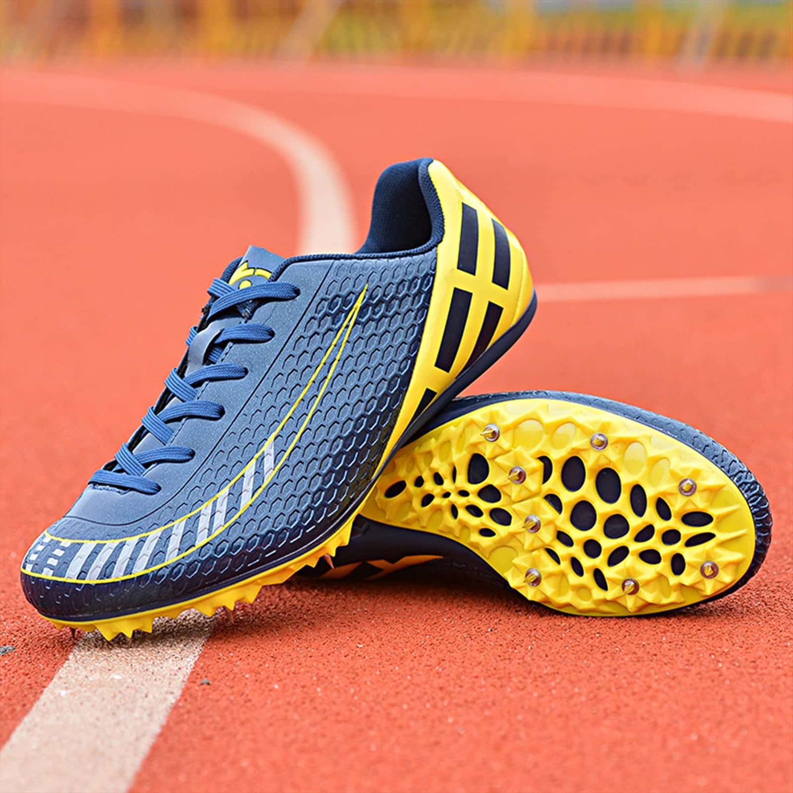 Zapatillas de Atletismo, Zapatillas de Atletismo con Clavos para Sprint y Media Distancia,B,42