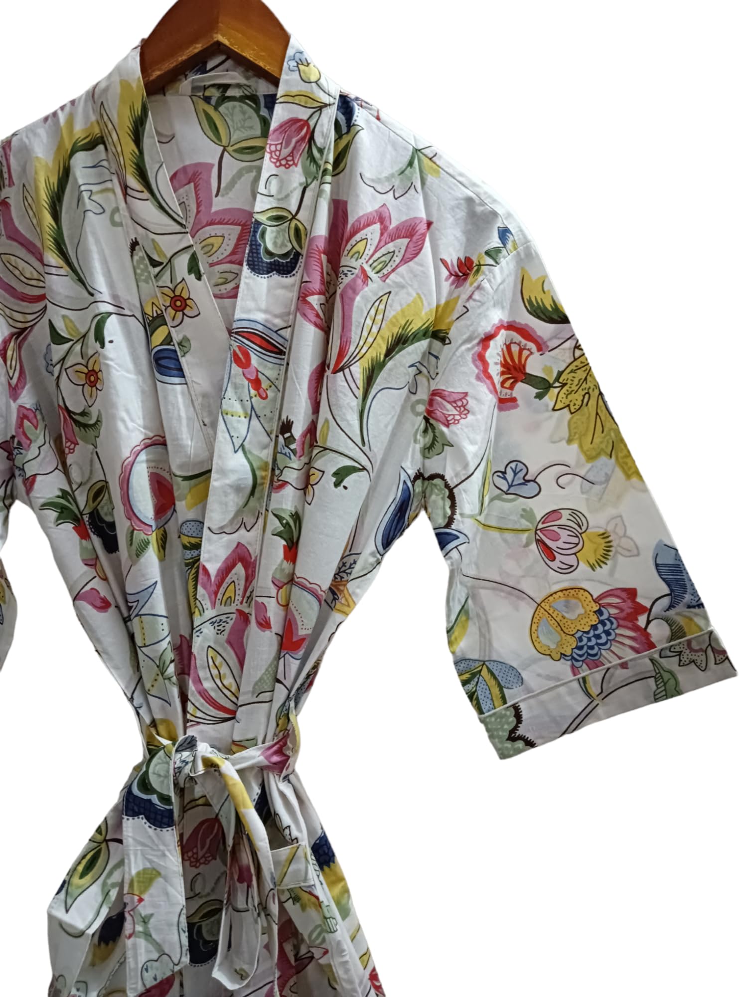 Kimono de mujer con estampado de moda, túnica de algodón ligera