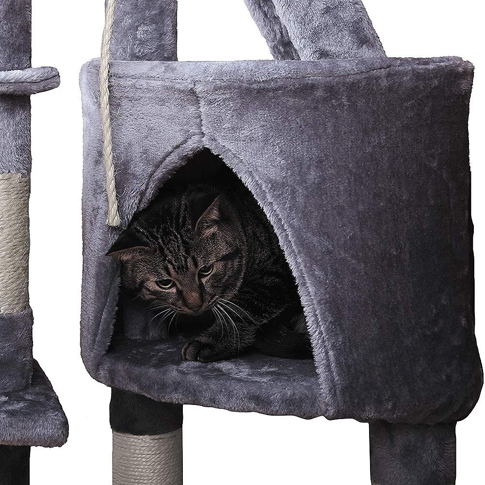 Melko Rascador mediano para gatos, 120 cm, color gris