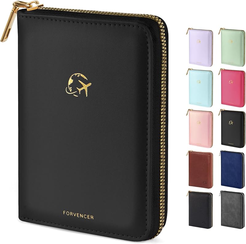 Safe Zipper Passport Holder Cover, Passport Wallet for Travel