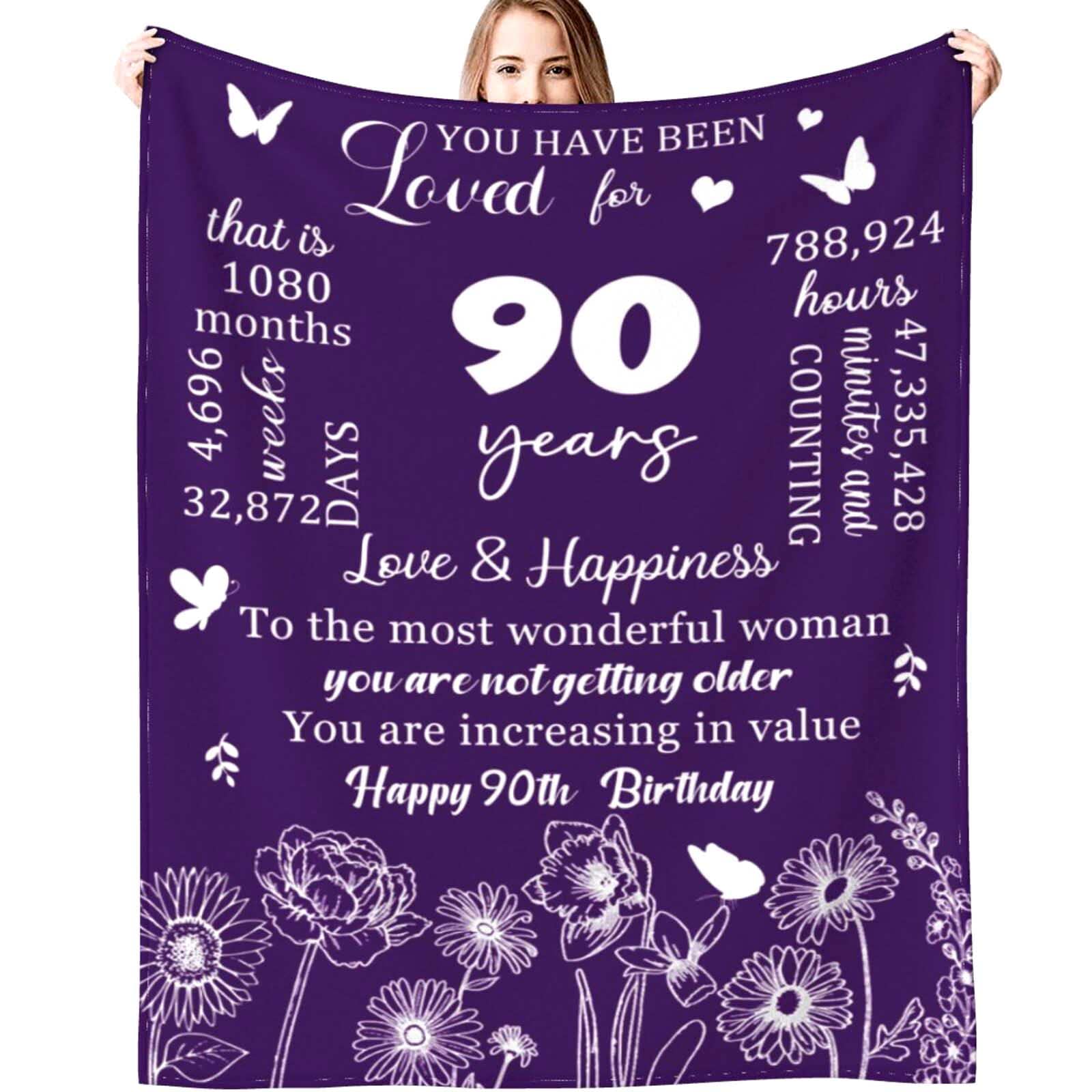 Couverture 90e anniversaire femme : idée cadeau unique et douce pour grand-mère