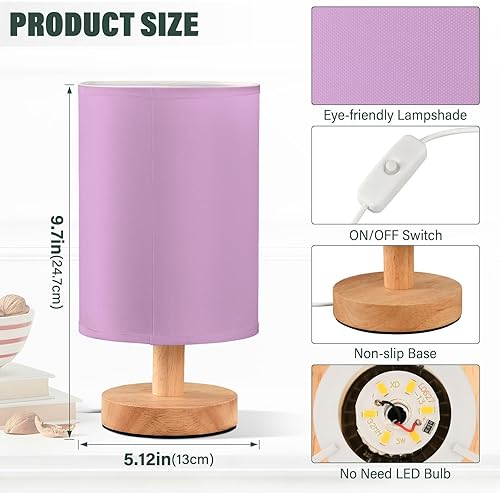 Miniatura 3 de Nightstand Lamps Decorative Table Lamp Elegant Plum Night Lights for Adults College Dorm lámpara de mesa para