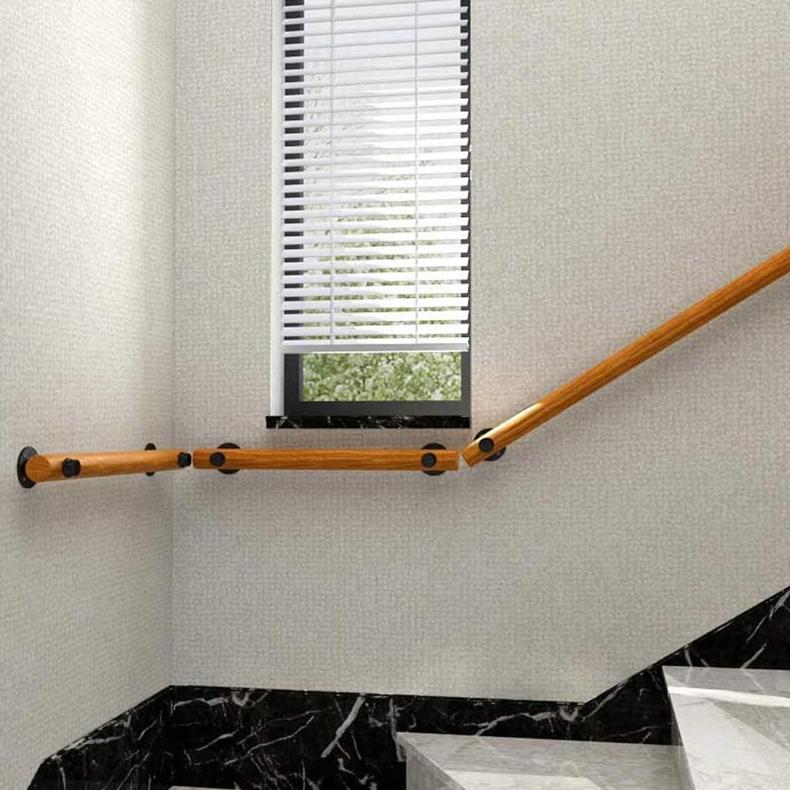 Rampe d'escalier bois anti-chute pour sécuriser marches intérieures