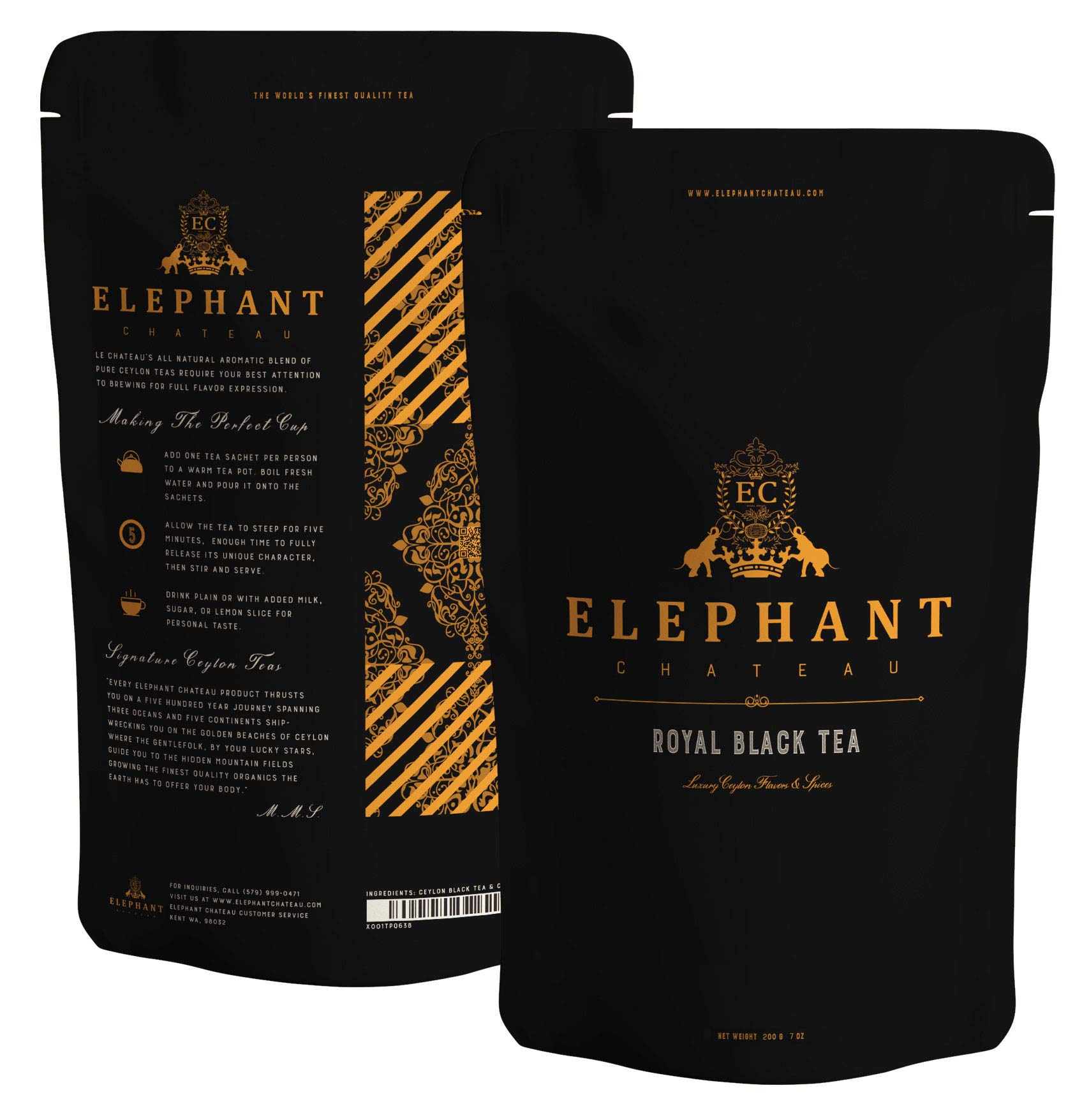 Royal Black Tea | 100 Cups | Delicious Iced & Hot | Extra Special Ceylon Loose Leaf | English Breakfast & Afternoon Teatime | Naturally Aromatic Leaves in Bulk Bag | Plain Unsweet Teas
