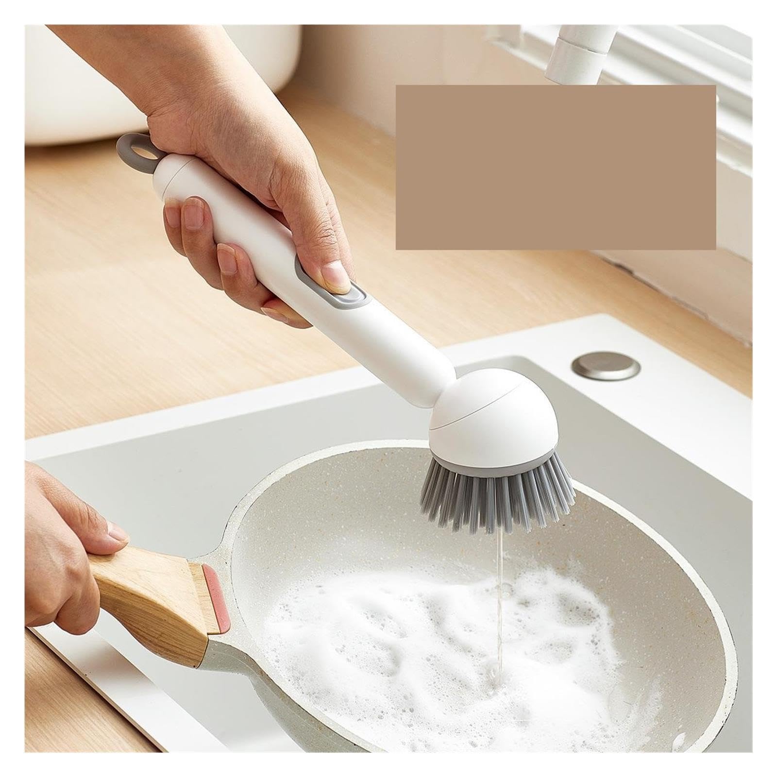 3pcs refillable Rotating Pot Brush pour Cuisine