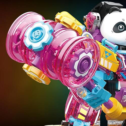 Miniatura 6 de HEGOAI Mini Panda Friends - Juego de construcción de animales lindos, juguetes creativos de construcción para niños y niñas de 6 a 12 años, 618