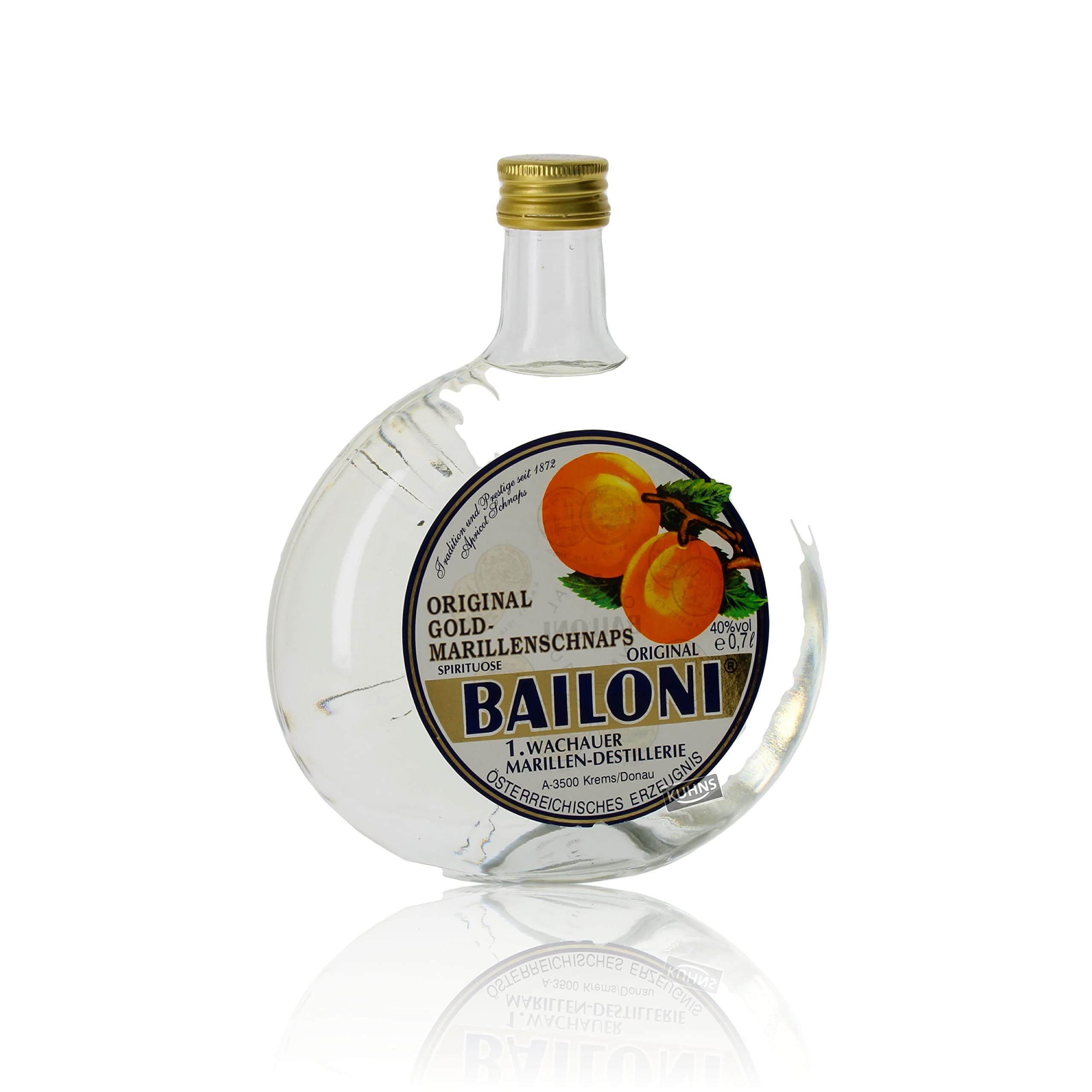 Bailoni Wachauer Gold Marillenschnaps, 40% Vol.Alk. - 0.7L