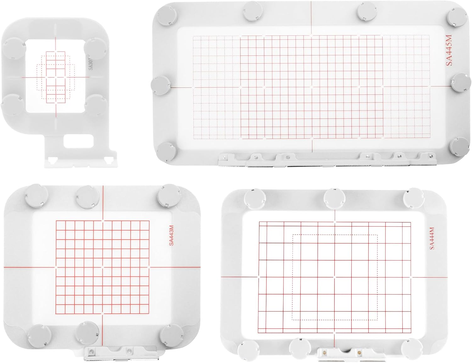 MagnaHoop Magnetic Hoop Set for Brother Innovis 1250 1250D 700 PE700 PE700II PE770 780D PC6500 Babylock ACCORD BLR BLR2 Ellure, Metal Magnet Embroidery Machine Sash Frames (4in1 Set)