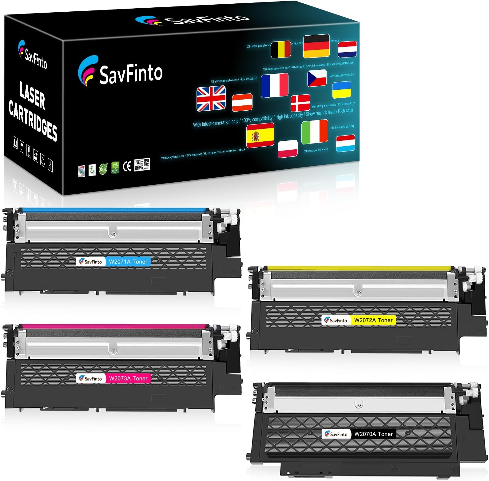 Toner Für Hp Color Laser Mfp 178nwg TRUE IMAGE Kompatible 117A Toner Set als Ersatz für HP 117A für Color