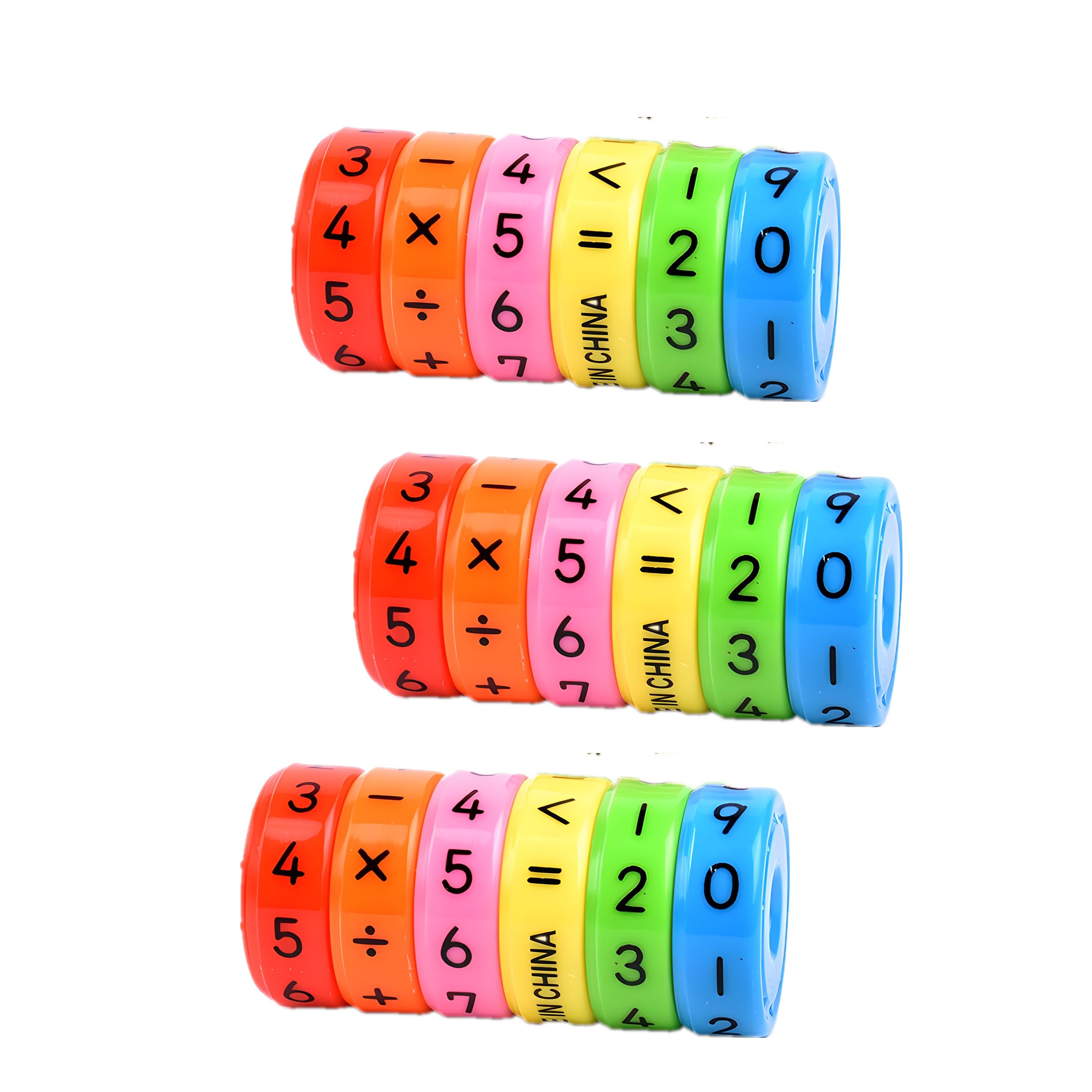 HANYUQIAO Pack of 3 Magnetic Arithmetic Learning Toy, Calculation Roll, Mathematics, Educational Toy, for Calculation, Educational Games, Children, Intelligence Reward Toy for Children, Children's