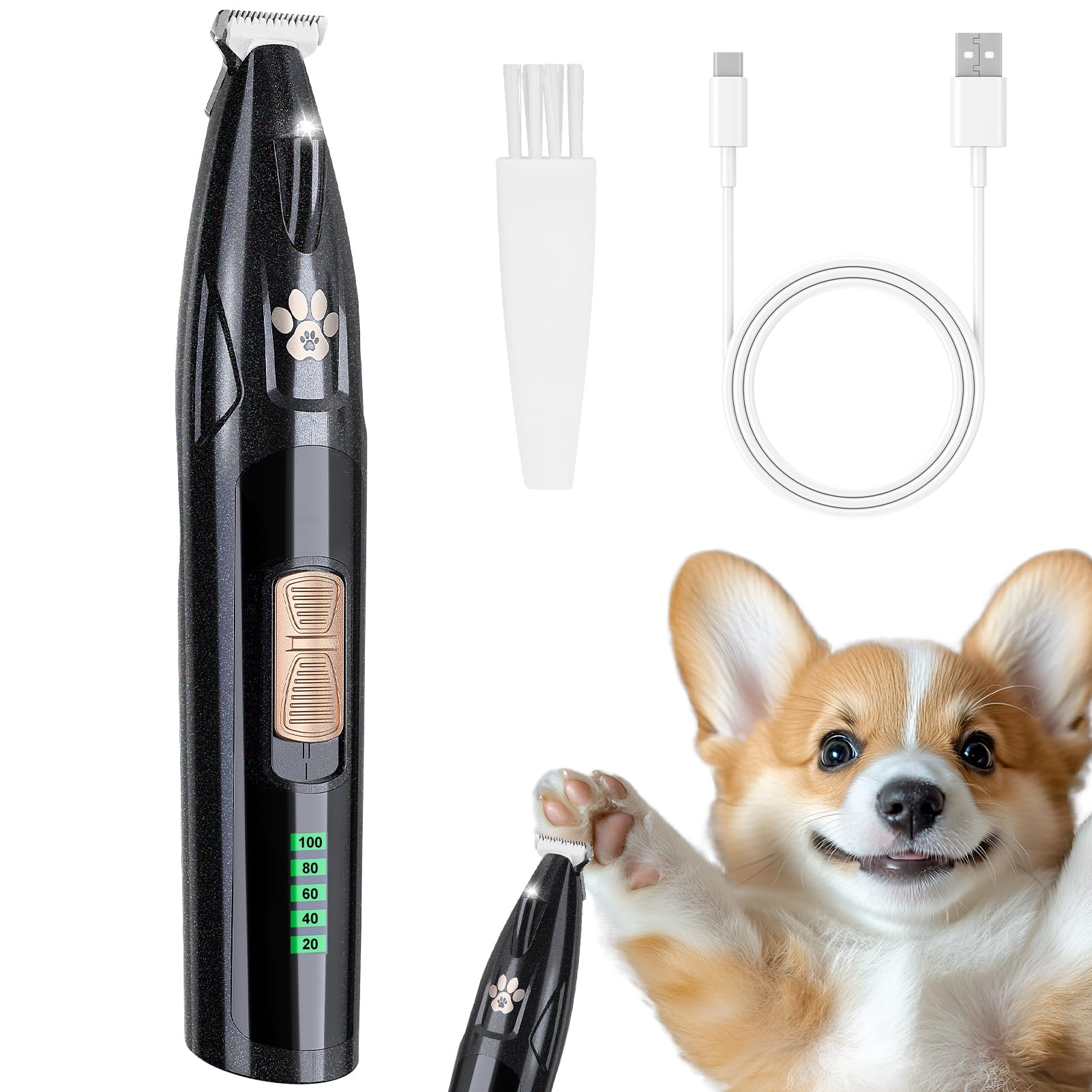 Amazon.co.jp: ペット用バリカン 犬 バリカン 猫 静音 LEDライト 肉球