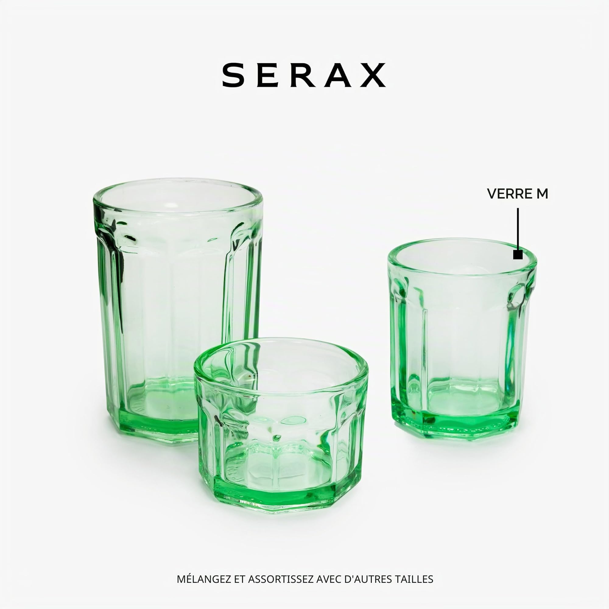 Serax Verre 22cl Poisson & Poisson Vert
