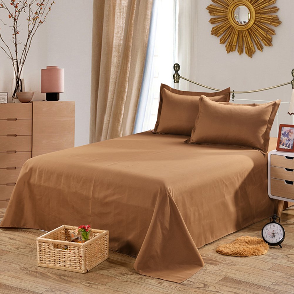 Drap plat coton 200x230cm anti-transpiration pour literie deux personnes