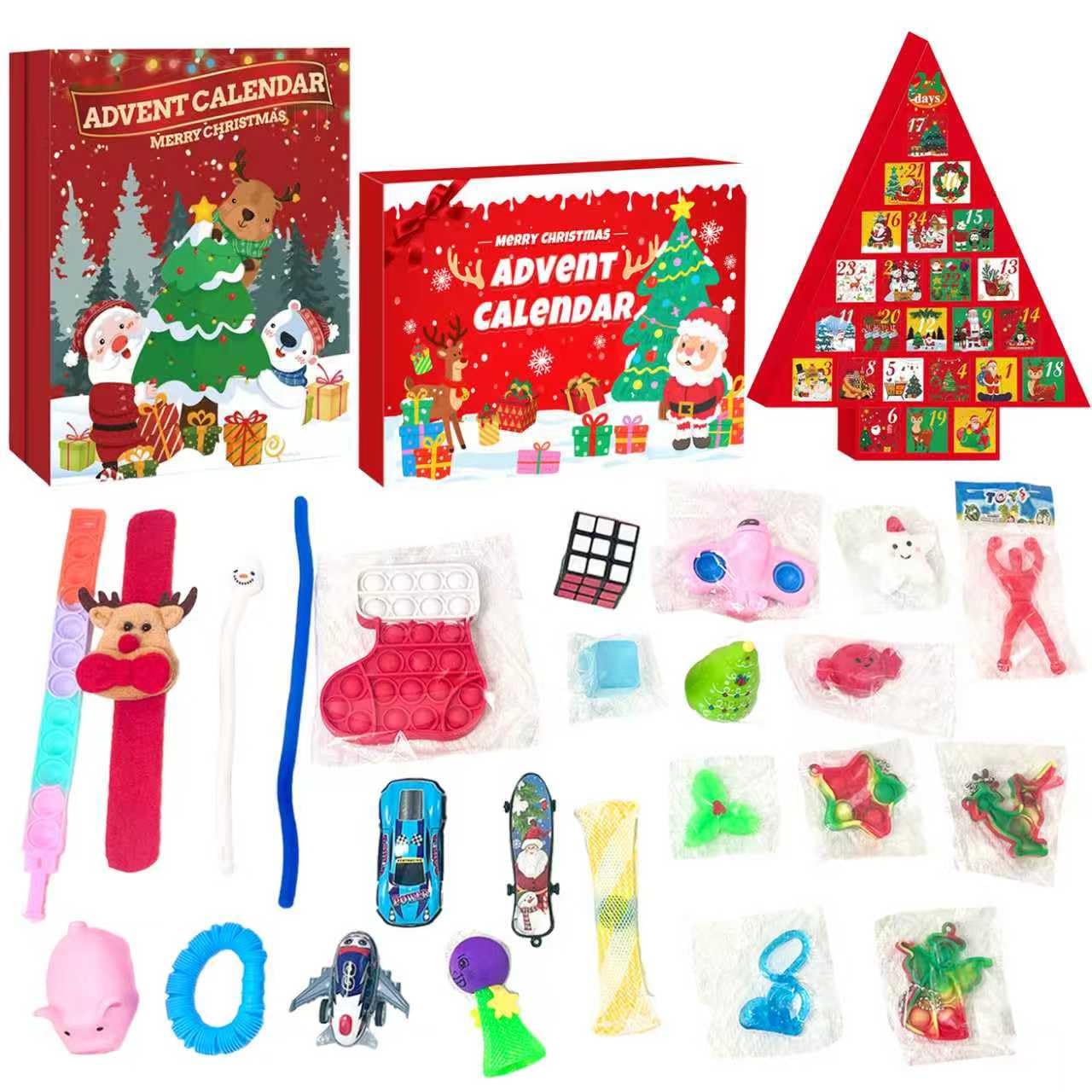 Fidget Advent Calendars 2025 For Kids,24 Days of Surprises Fidget Toys, Christmas Countdown Advent Calendars,Xmas Party Favors Stocking Stuffer Gifts Sensory Toy Surprise Gifts For Boys Girls
