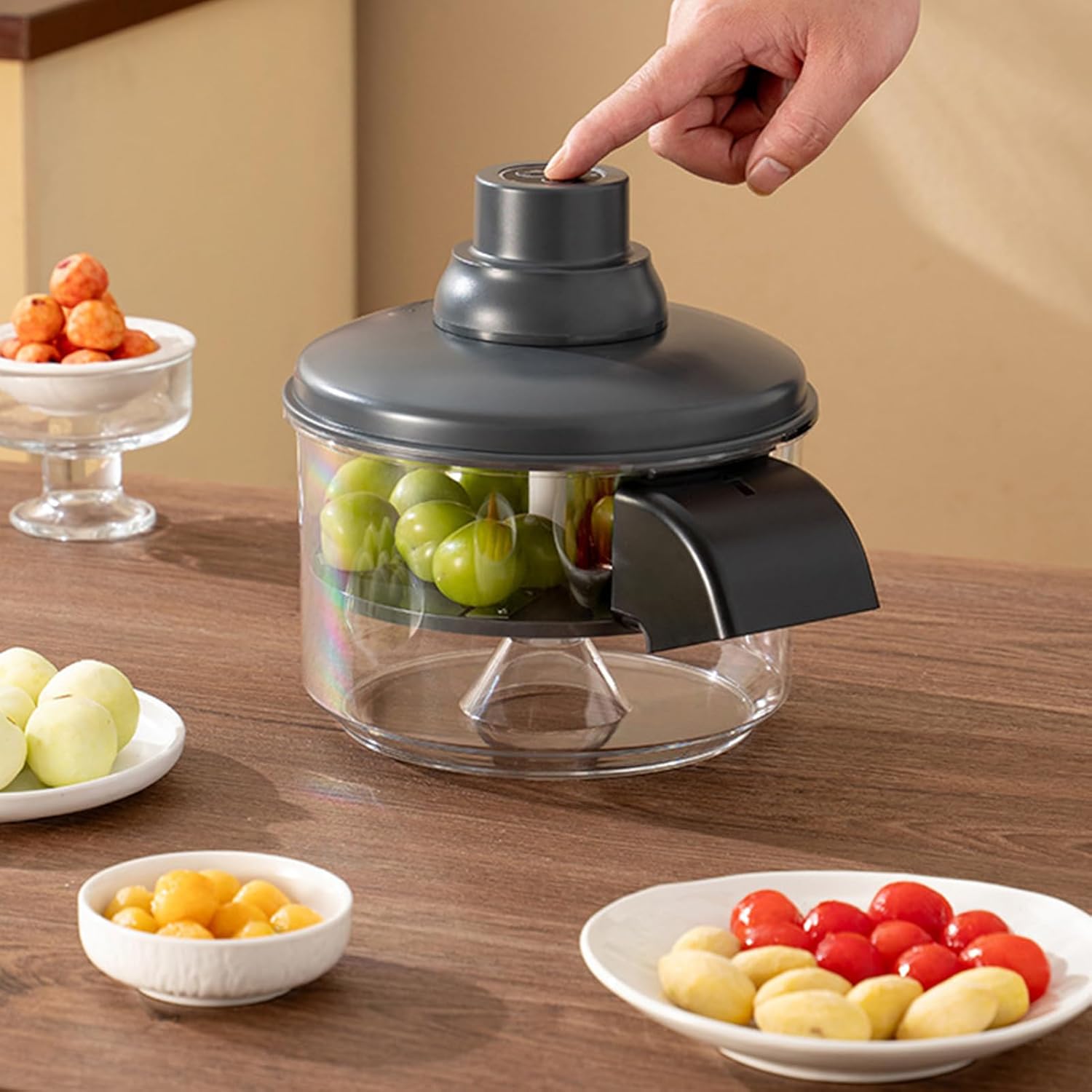 Grape Peeling Machine - Automatic Quick 50W Rechargeable Peeler | Small Fruit and Tomato Peeling Tool with Fast, Perfect for Home, Dorm, Kitchen, Apartment, Party, Picnic, Camping