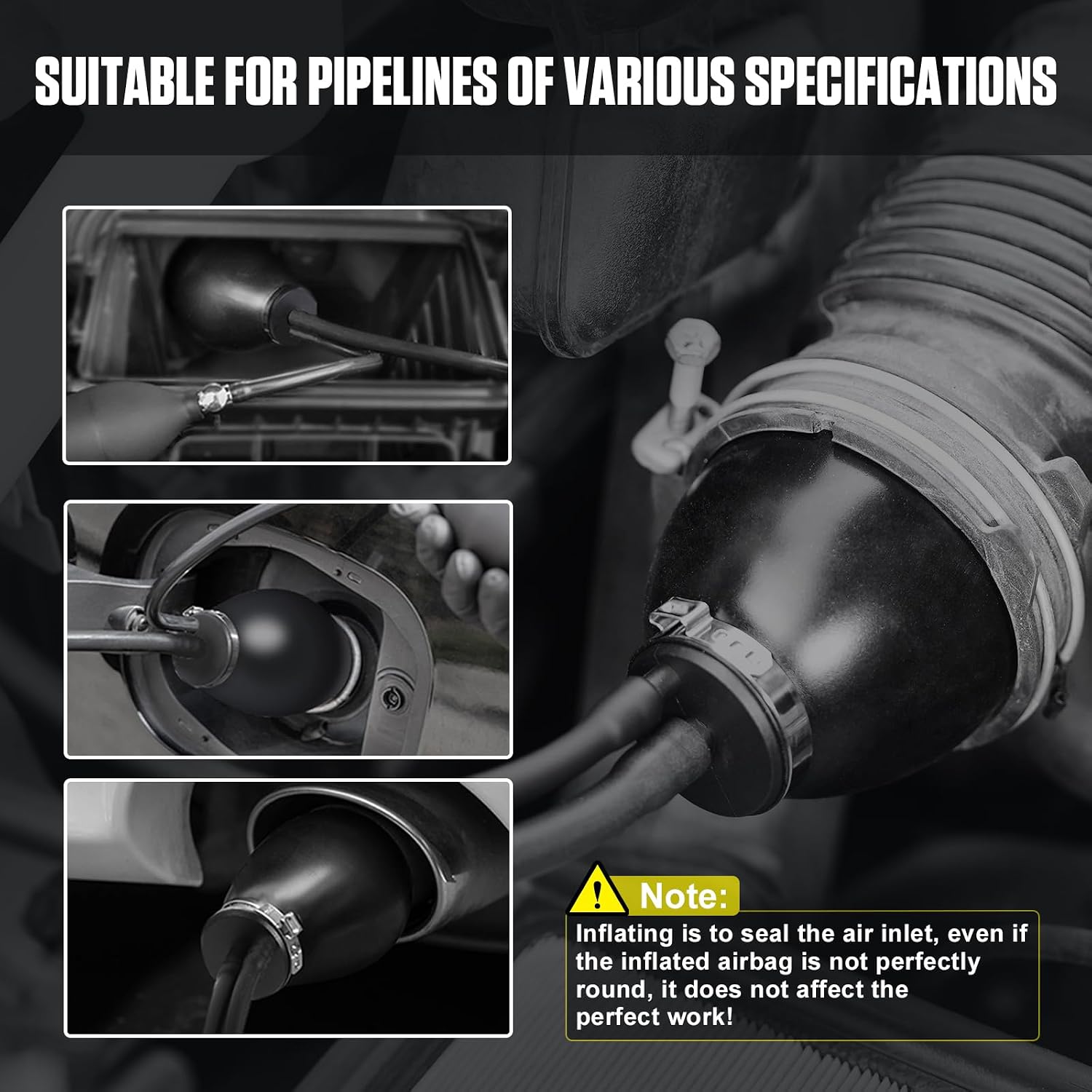 EVAP Leak Test Adapters Inflatable Intake Bladder Smoke Machine | nflatable intake bladder & EVAP leak test adapters, compatible with automotive smoke machine for fuel system leak diagnosis