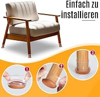 OCONDA 24 db Átlátszó Szilikon Széklábvédő Sapka Filcbetéttel - Ferde Lábakhoz is, Kopásálló Padlóvédő 14-20 mm Átmérőjű Bútorlábakhoz 5