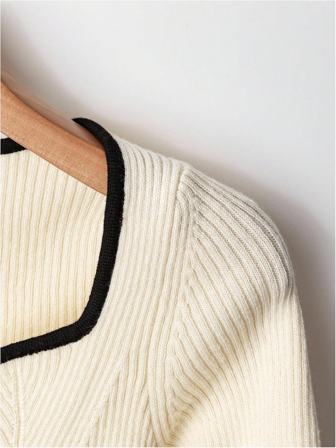 GORGLITTER Women's Peplum Sweater Cute Ruffle Long Sleeve Sweetheart Neck Knit Babydoll Pullover Jumper Tops Fall Outfits - Image 2