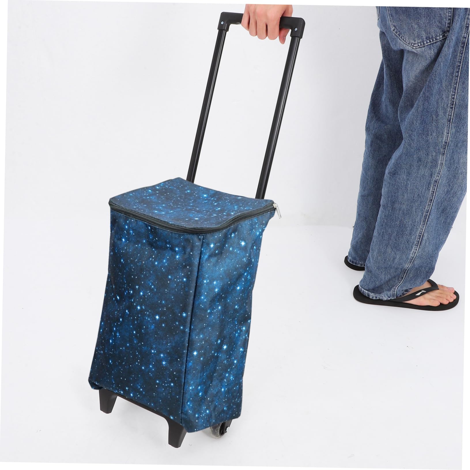 Carrito Plegable De Compras Con Mango Telescópico De Aleación De Aluminio Gran Capacidad Para Transporte De Comestibles Viajes Y Mudanzas Ligero Y Compacto Fácil De Mover