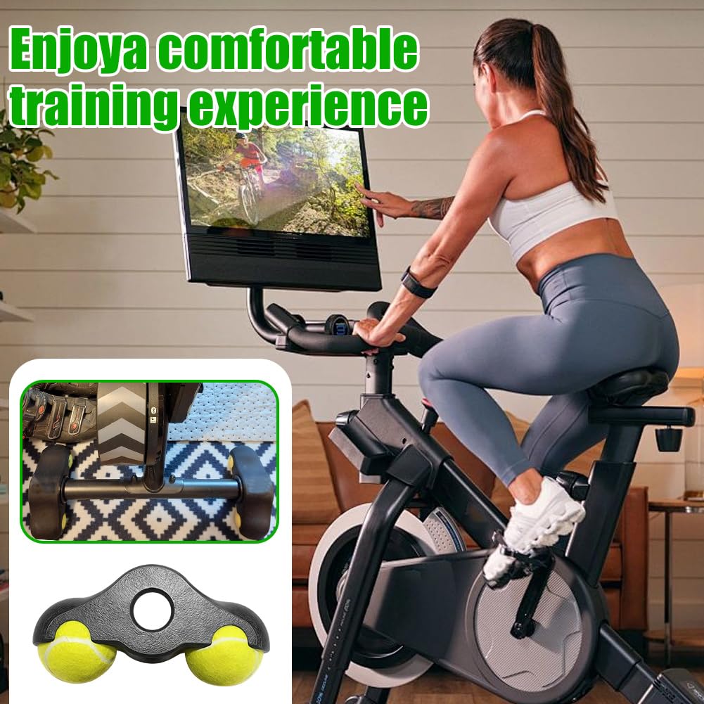 FARYODI Rocker Plate Feet 4 sztuki, adapter Cycling Snap Rocker Feet do wnętrz, przenośny trenażer rowerowy z płytą kołyszącą, nóżki z piłkami tenisowymi z 8 piłkami tenisowymi do trenażera rolkowego