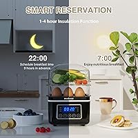 Vista 4 de 2 Tiers Electric Food Steamer for Cooking, 4 QT Digital Multi Vegetable Steamer with BPA-Free Stackable Baskets, Rapid Egg Cooker Egg Steamer with