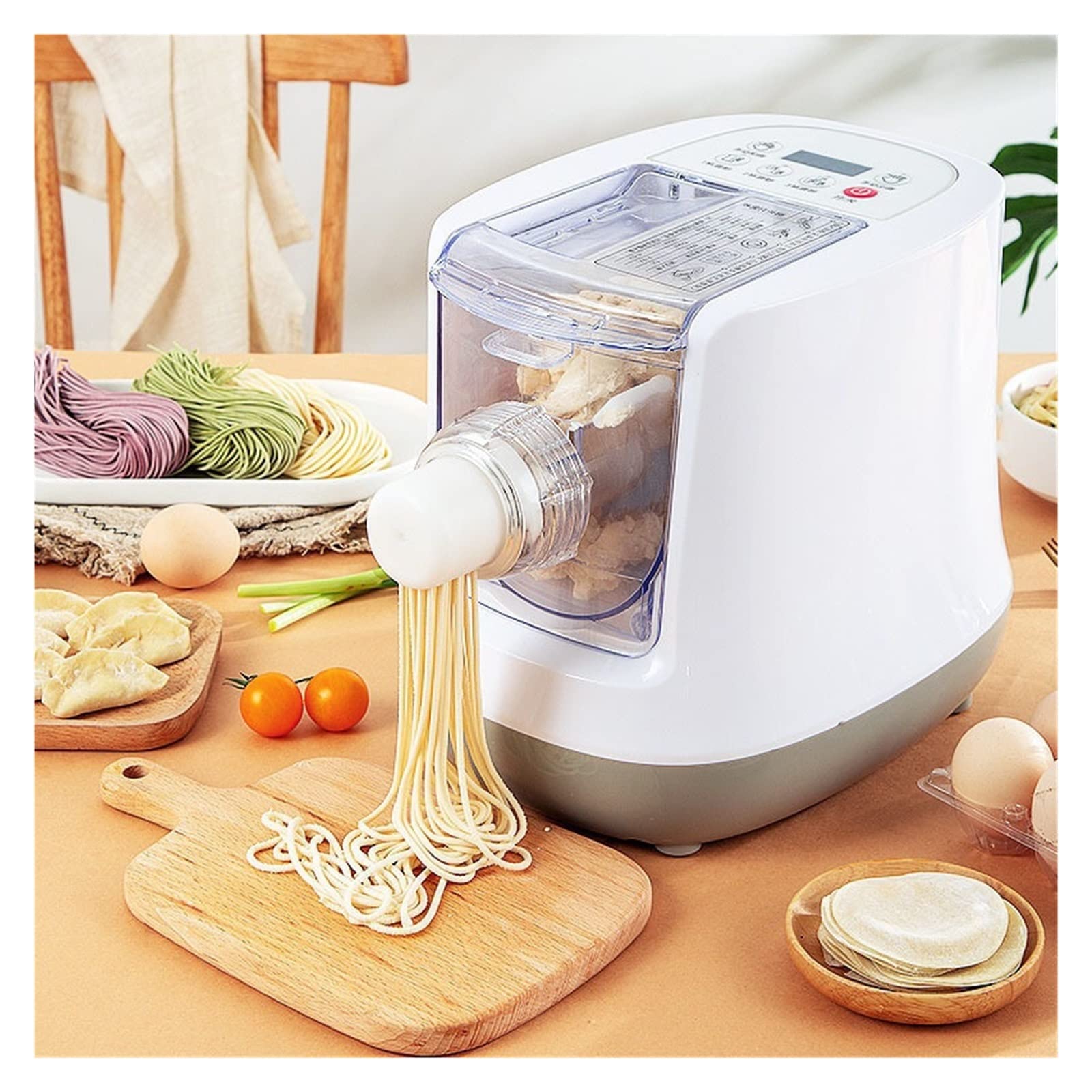 Machine à pâtes automatique blanche pour spaghettis et raviolis maison