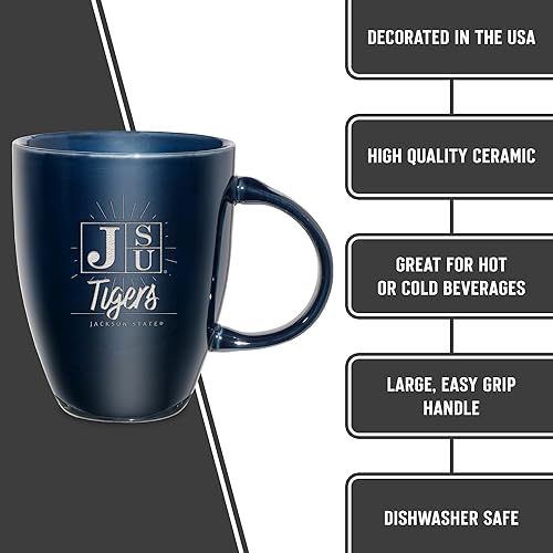 Vista 455 de Rico Industries NCAA - Taza de cerámica con grabado láser, 18 onzas, café y té