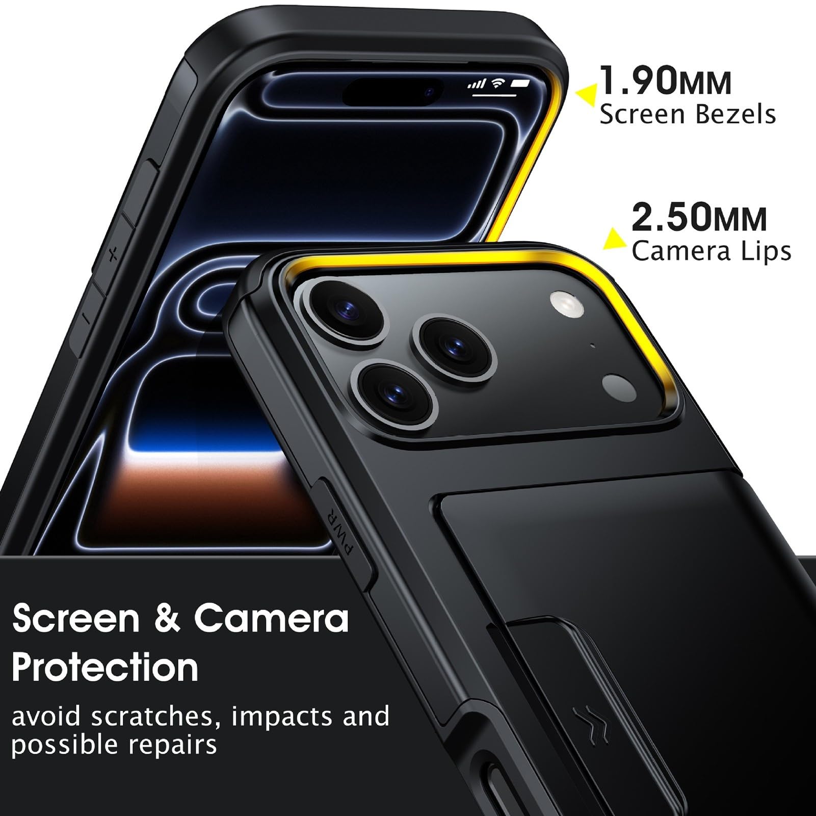 Ultra Fine Coque Pour IPhone 18 Pro Max/18 Pro, Fente Pour Carte Cachée