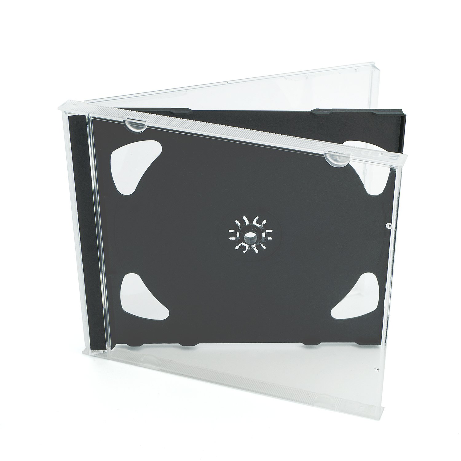 25 Custodie Doppie Per CD/DVD/Blu-ray - Con Vassoio Nero, Qualit&agrave; Professionale