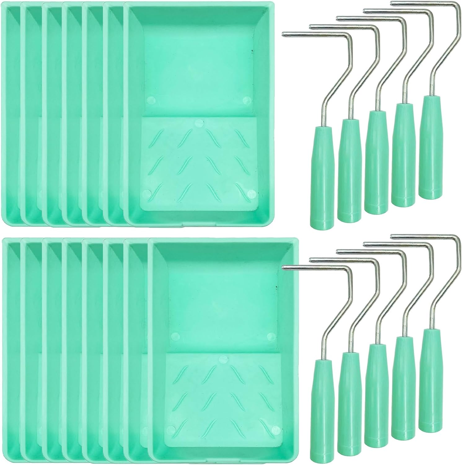4 Inch Paint Tray, 28 Pack Plastic Paint Roller Tray, Heavy Duty Disposable Paint Pan, Sturdy Home Painting Supplies & Tools for Paint Rollers & Roller Brushes