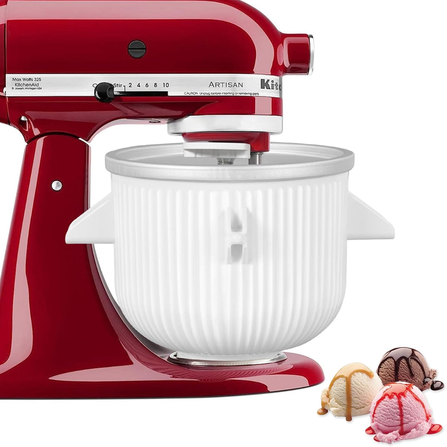 LETOMS Ice Cream Attachment for Kitchenaid 2 Quart Frozen Ice Cream