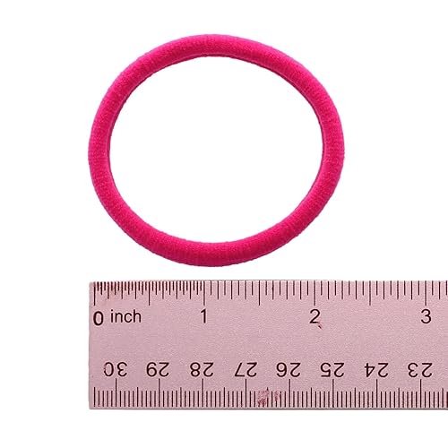 Miniatura 2 de My Lello Bandas elásticas grandes y gruesas para cola de caballo sin costuras, color verde esmeralda, 100 unidades