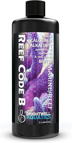 Brightwell Aquatics Reef Code B - Sistema equilibrado de calcio y alcalinidad para todos los acuarios marinos de peces y arrecifes