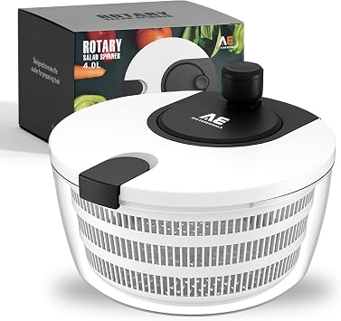 Large Salad Spinner BPA-Free Vegetable & Fruit Dryer, Lettuce Spinner with Bowl and Colander