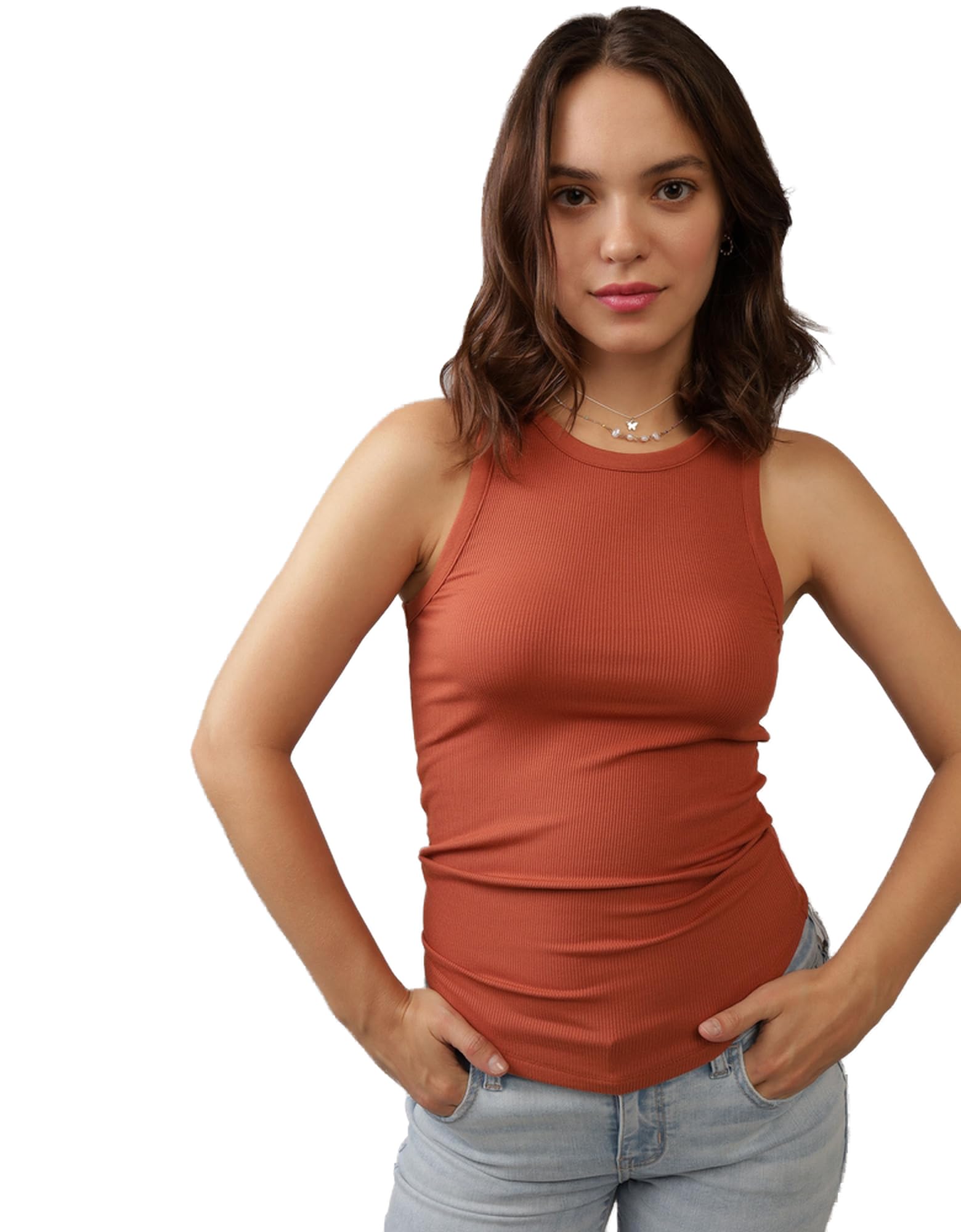 American EagleWomens 335204519_Amec211 Soft & Sexy Ribbed Classic Tank Top