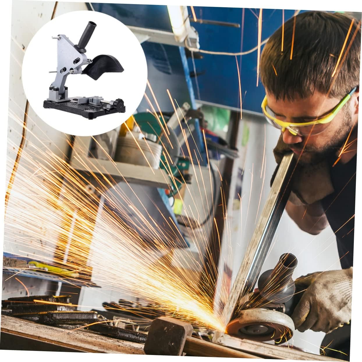 ORFOFE Angle Base for Cutting Machine Multi-functional Grinder Holder Light Simple Installation