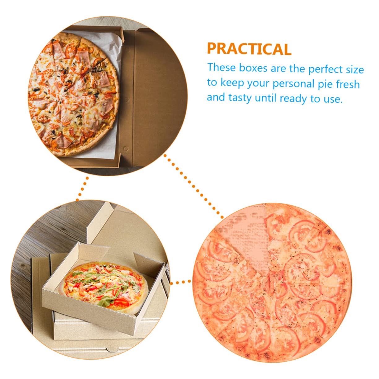 IMIKEYA 15 Scatole Per Cottura Forniture Per Cottura Piccole Scatole Per Pizza Scatole Per Cibo Marrone Kraft Contenitori Per Pizza Scatole Per Pizza In Cartone
