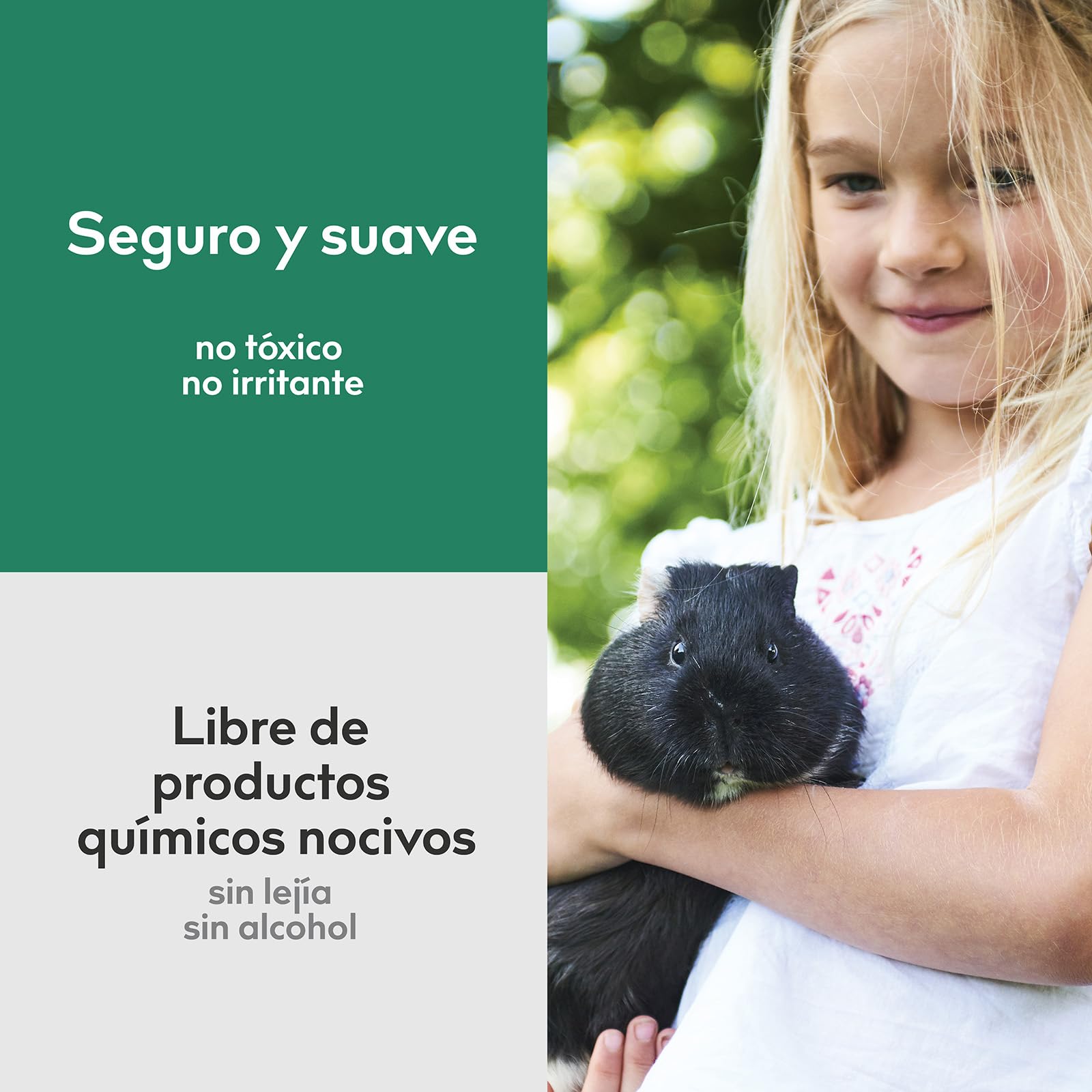 Spray Antiolores Jaulas Roedores, Sin perfume, 266ml | Fórmula mineral, Seguro para animales, Elimina olor de orina, Jaulas de conejos, hámsters, cobayas, chinchillas
