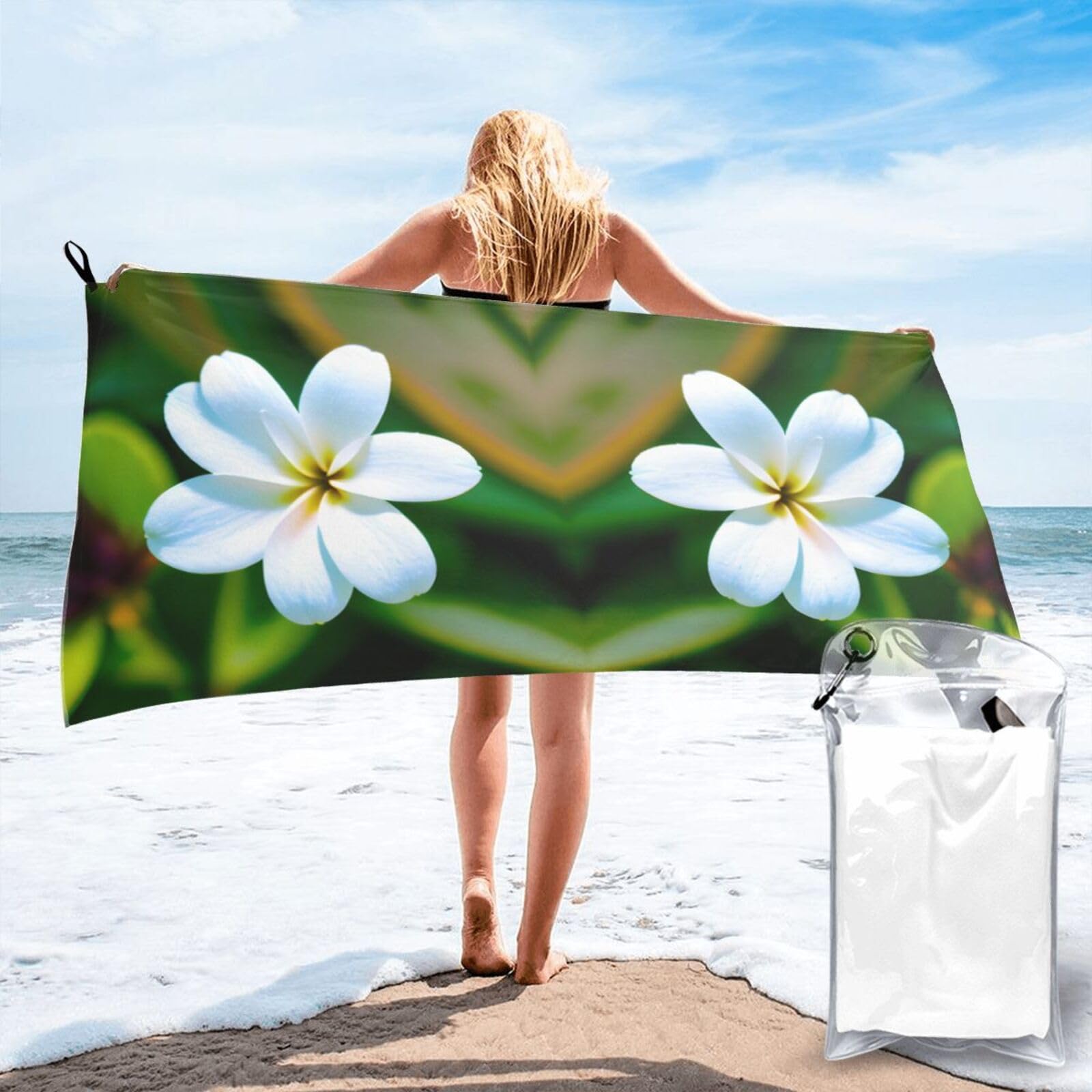 Toalla de baño grande Hawaii Flower 1: absorción rápida y suavidad para camping o piscina