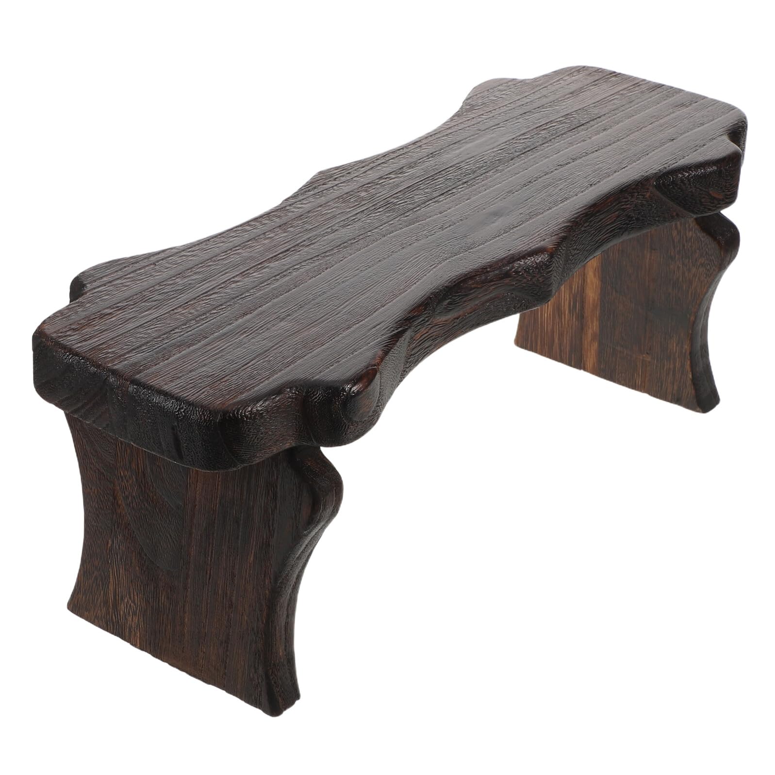 Tabouret en bois massif petit meuble rétro compact pour chambre adulte