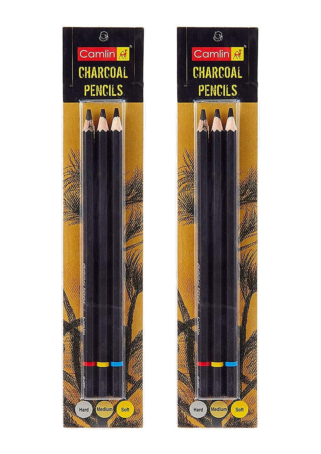 Camlin Charcoal Pencil Hard Medium Soft Pack Of 2 Artist Art & Craft Skecthing Shading Grade pencil (B0BR7WVD2J) Amazon Price History, Amazon Price Tracker