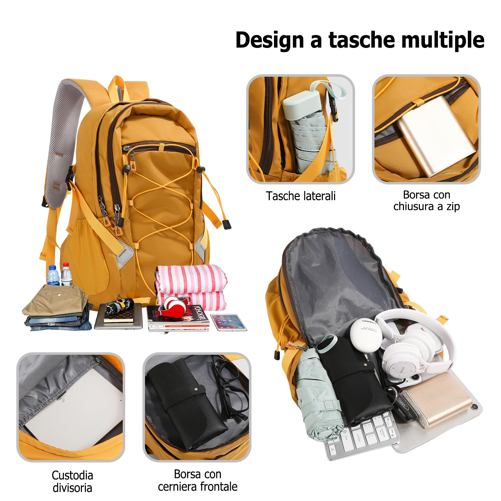 Zaino da Escursionismo Zaino Impermeabile Backpack Esterno Nylon