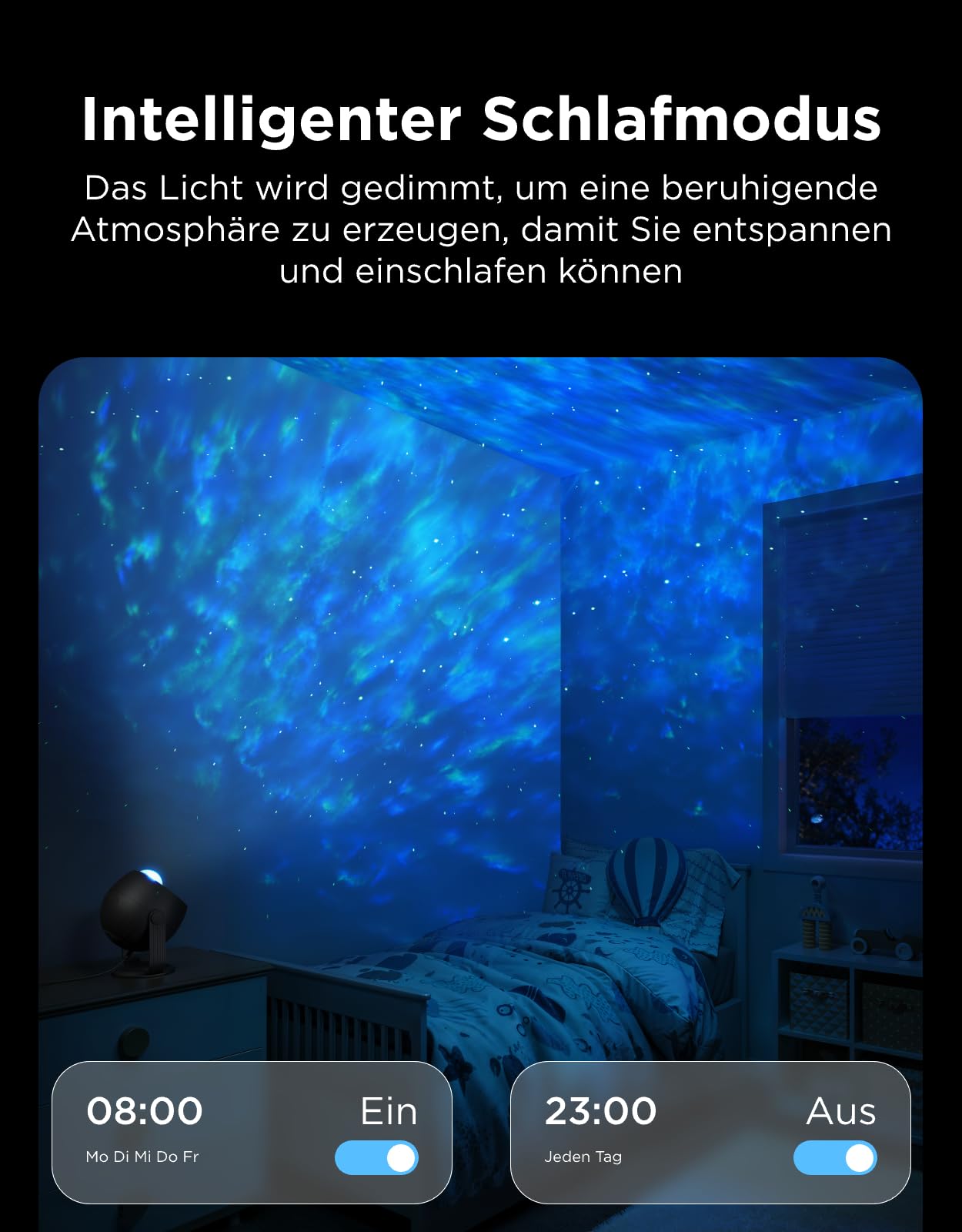 Govee Sternenhimmel Projektor Ozeanwelle | Dynamische Welleneffekte, Kompatibel mit Matter, Über 40 Szenenmodi, 18 Optionen für Weißes Rauschen