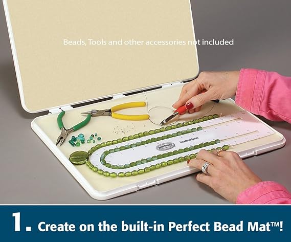 Bead Buddy Design Save and Go Portable Beading Kit - Beading Project Organizer - Dimensions 16 Inches by 12 Inches by 1 Inch