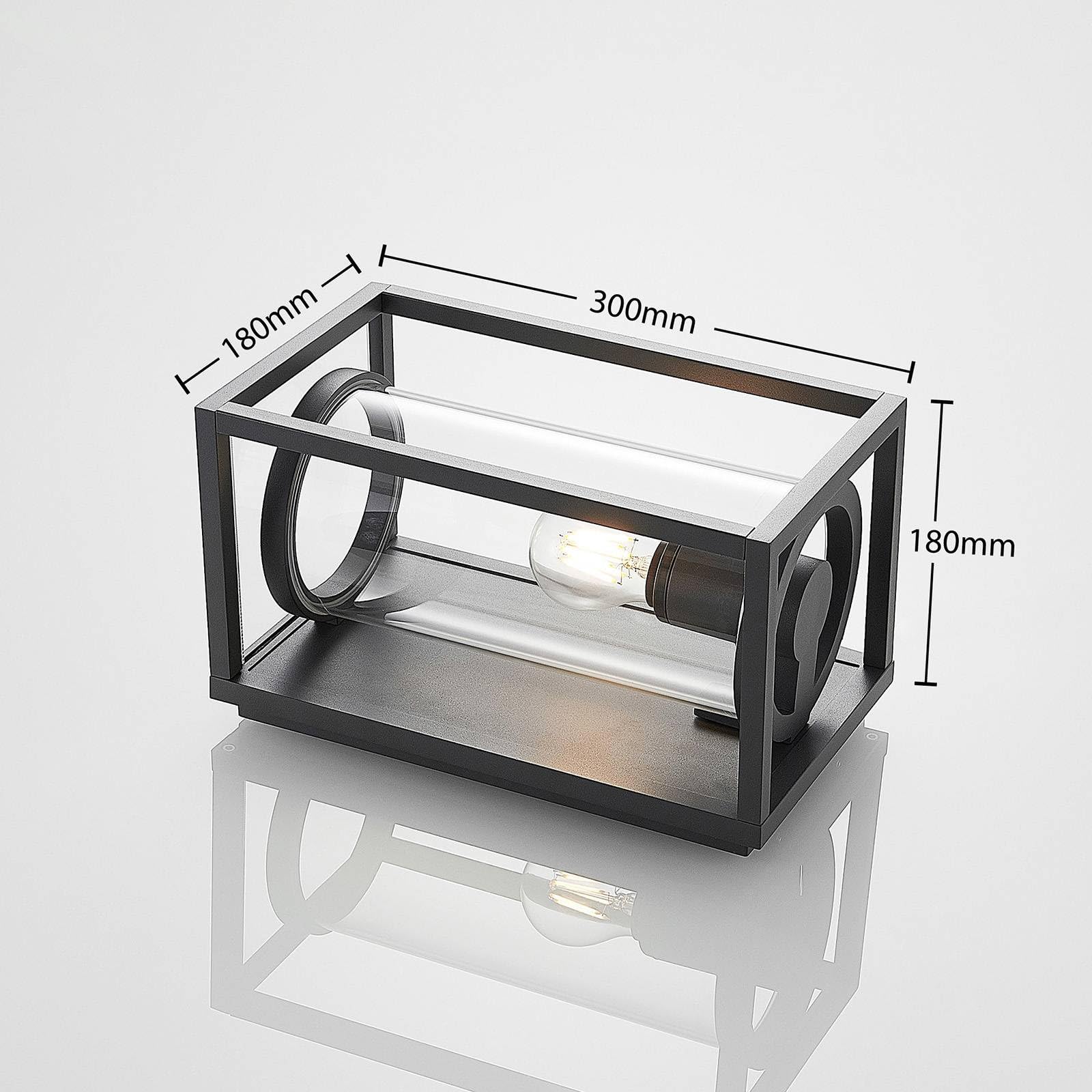 Lucande Wandleuchte außen Brienne (spritzwassergeschützt (Modern) in Alu aus Aluminium (1 flammig, E27) - Außenwandleuchten Wandlampe Led Außenlampe Outdoor für Außenwand/Hauswand Haus
