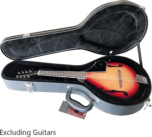 Miniatura 3 de Ktaxon A-Style - Estuche rígido para mandolina, funda de piel rígida de lujo, funda protectora de madera con interior de felpa
