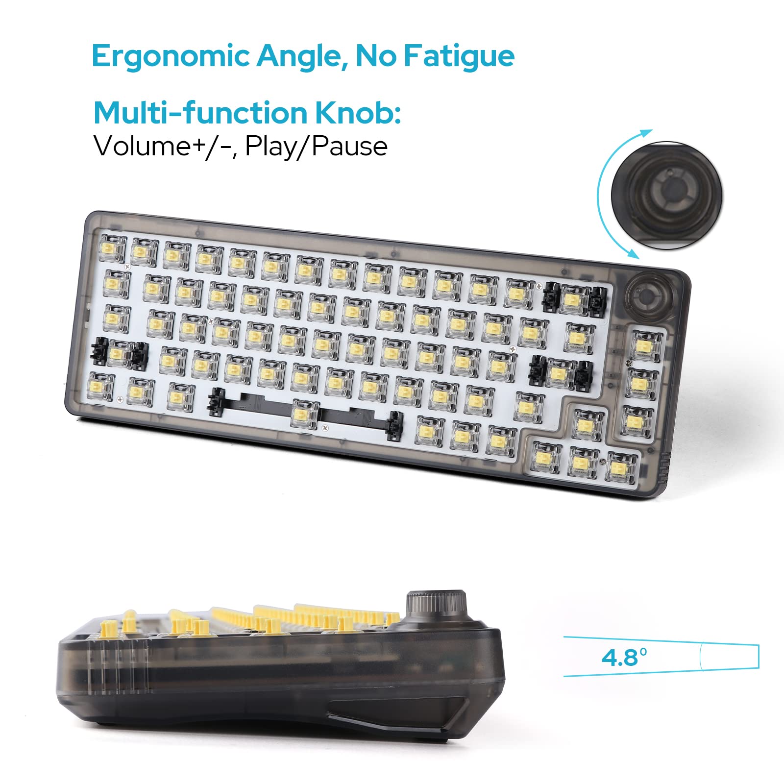 Amazon.co.jp: EPOMAKER Theory TH68 65% 68キー RGB ホット
